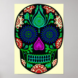 Retro Crystal Skull Poster