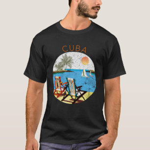 Retro Cuba Souvenir Vintag Beach Vacation T-Shirt