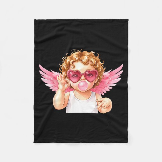 Retro Cud 67 Meme Bubblegum Funny Six Seven Valent Fleecedecke (Vorderseite)