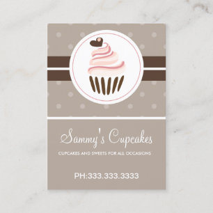 Retro-Cupcake-Bäckerei-Visitenkarten Visitenkarte