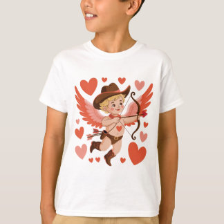 Retro Cupid Bow Tee, Baby Cupid Valentine Gift T-Shirt