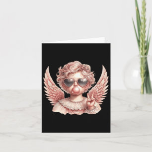 Retro Cupid Valentine Blasebalgie Valentinstag Karte