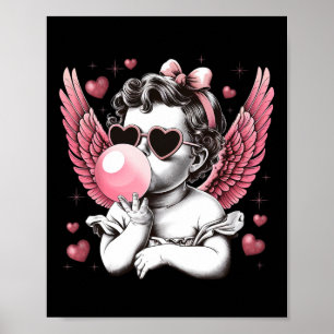 Retro Cupid Valentinstag Niedlicher Vintager Cupid Poster