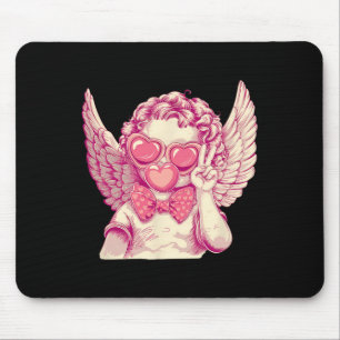 Retro Cupid Valentinstag Süßer Vintage-Cupid Blowi Mousepad