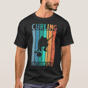 RETRO CURLING SO SPIELE ICH T-Shirt