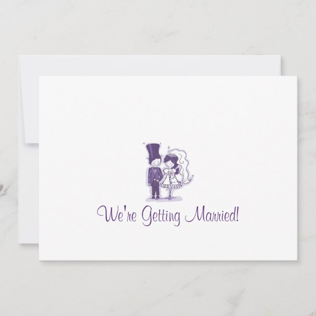 Retro Cursive Hochzeit Einladungen (Vorderseite)