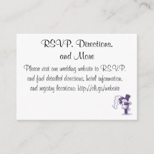 Retro Cursive Wedding Card Begleitkarte