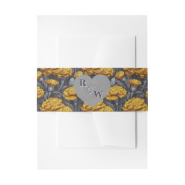 Retro Custom Carnation Floral Destination Wedding Einladungsbanderole