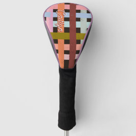 Retro CUSTOM Name Woven Roller Stripes Golf Headcover