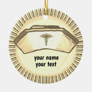 Retro Custom Nurse Cap Ornament