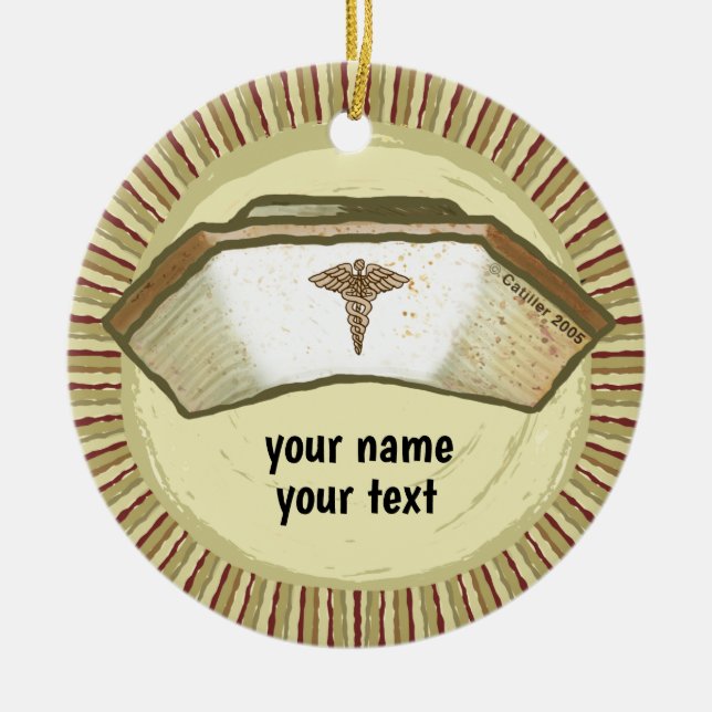Retro Custom Nurse Cap Ornament (Vorne)