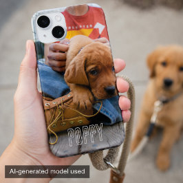 Retro Custom Pet Foto mit Personalisiertem Namen Case-Mate iPhone Hülle
