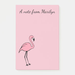 Retro Custom Pink Flamingo Post it Notes Geschenk Post-it Klebezettel