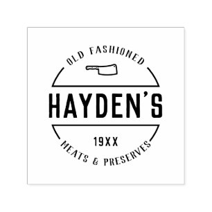 Retro Custom Vintag Butcher's Business Logo Permastempel