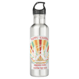 Retro customizable family camping, add name edelstahlflasche