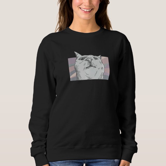Retro Cute Cat for cats  for Men Women Youth Sweatshirt (Vorderseite)