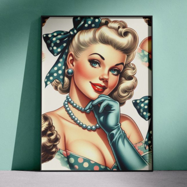 Retro Cute Classic Pinup Poster (Von Creator hochgeladen)