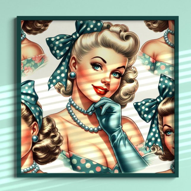 Retro Cute Classic Pinup Poster (Von Creator hochgeladen)