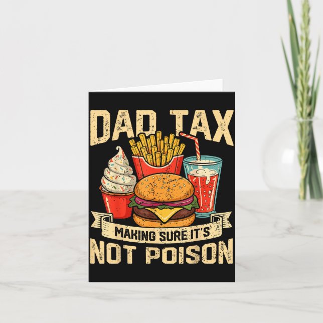 Retro Dad Tax Making Sure It's Not Ison Funny Fath Karte (Vorderseite)