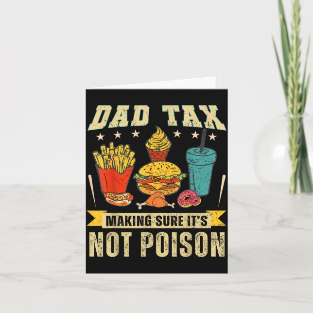 Retro Dad Tax Making Sure It's Not Ison Funny Fath Karte (Vorderseite)