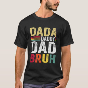 Retro Dada Daddy Vater Bruh Men Family Happy Fathe T-Shirt