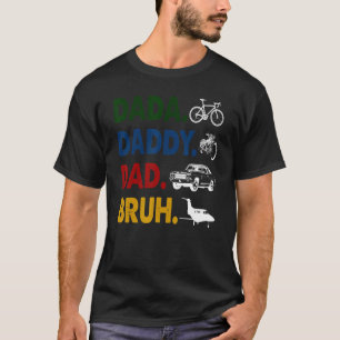 Retro Dada Daddy Vater Bruh Vatertag Motorrad T-Shirt