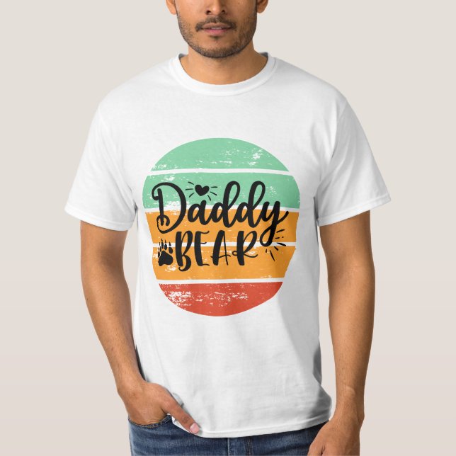 Retro Daddy Bear T-Shirt (Vorderseite)