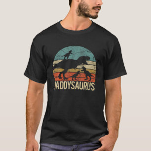 Retro Daddy Dinosaur Daddysaurus Vater Day T-Shirt