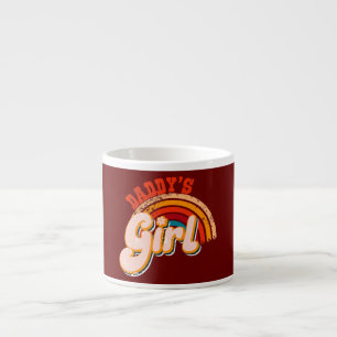 Retro Daddys Mädchen Frauen Teenager Regenbogen St Espressotasse