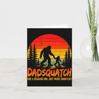 Retro Dadsquatch wie ein normaler Papa Bigfoot Vat Karte