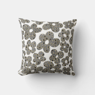 Retro Daisies Animal Print Glam #1 #retro #Blume Kissen