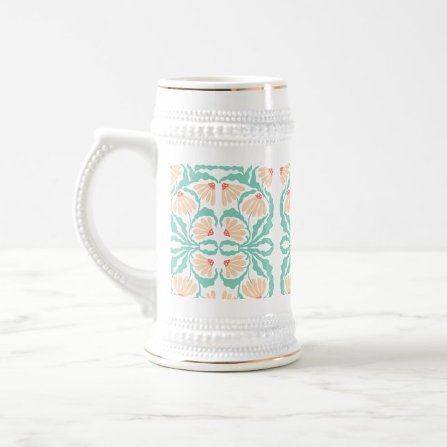 Retro Daisies Birth Flower April Bierglas (Links)