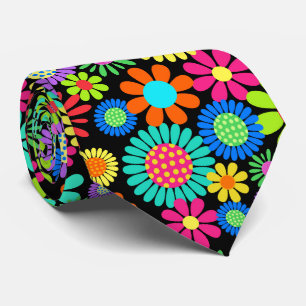 Retro Daisy Blossom Blume Power Muster Krawatte