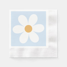 Retro daisy boho blau serviette