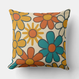 Retro Daisy Floral Mother’s Day  Kissen