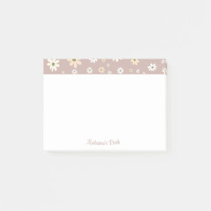 Retro Daisy Floral Pattern Personalisiert Post-it Klebezettel