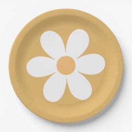 Retro Daisy Gelb Paper Teller