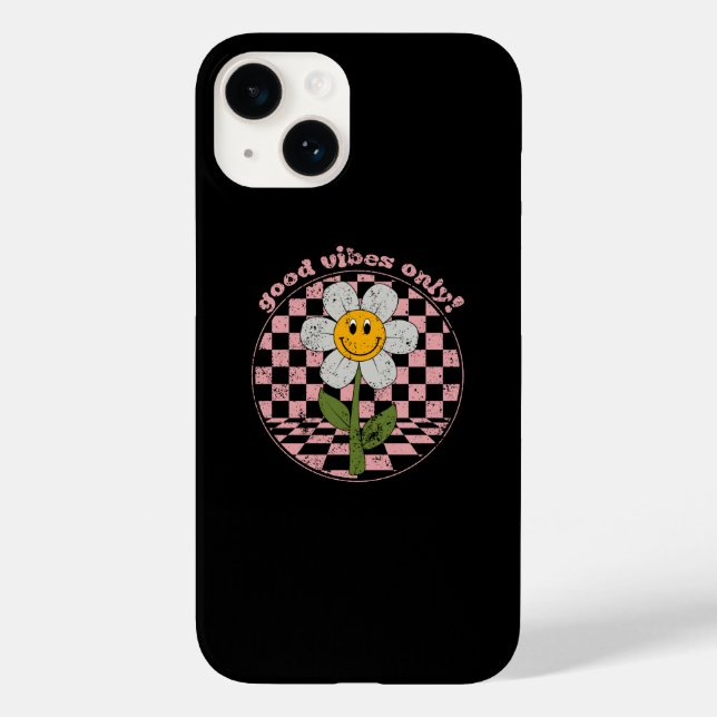 Retro Daisy | Nur gute Vibes Case-Mate iPhone 14 Hülle (Rückseite)