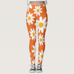 Retro Daisy Pattern Leggings<br><div class="desc">Niedliche Retro-themed daisy Leggings.</div>
