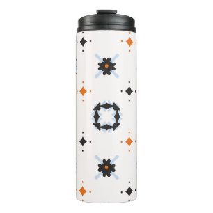 Retro Daisy Vintages Muster Handgezogenes Muster, Thermosbecher
