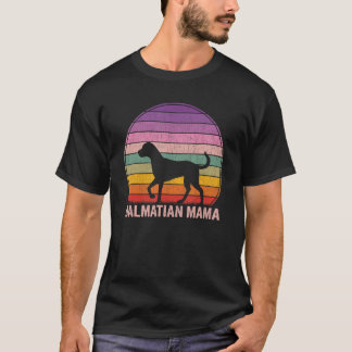 Retro Dalmatiner Mama Graphic Dalmatiner T-Shirt