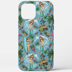 Retro-Dame-Surfmuster Case-Mate iPhone Hülle