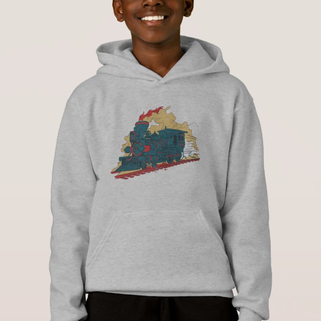 Retro-Dampfzug - Vintager Transport Hoodie (Vorderseite)