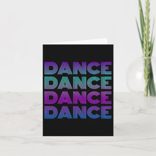 Retro Dance I Liebe Tanz Tänzer Teenager Dan Karte