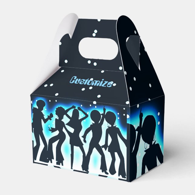 Retro Dance Party Aquamarin Gable Geschenkschachtel (Vorderseite)