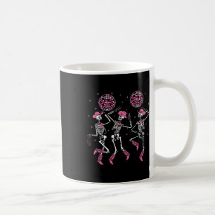 Retro Dancing Skeleton Cowgirl Pink Western für Wo Kaffeetasse