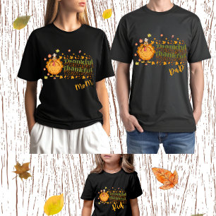Retro dankbarer Truthahn Thanksgiving AI-Design T-Shirt
