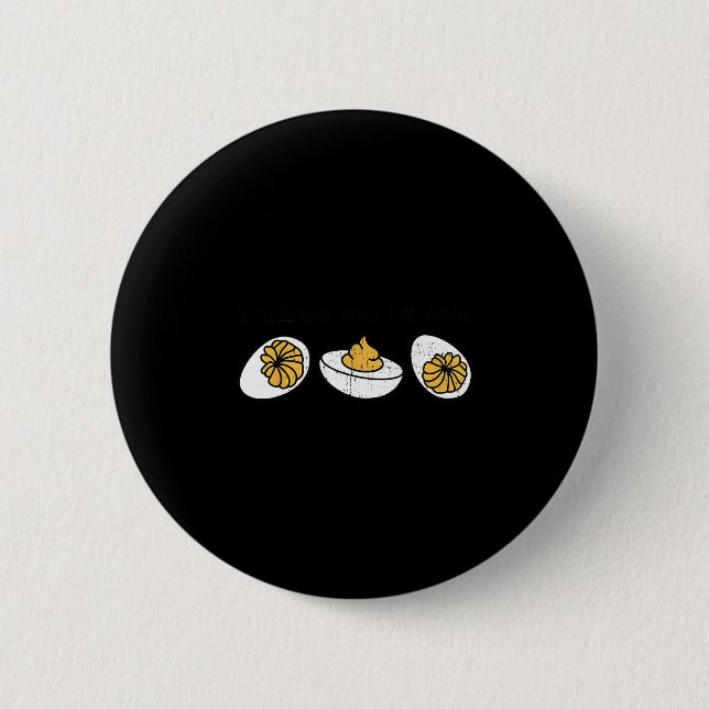 Retro-Dankeschmaus, du weißt, warum ich hier bin Button (Vorderseite)