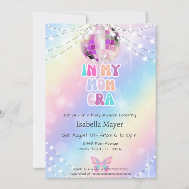 Retro Dans Sa Maman Baby shower Invitation (Devant)