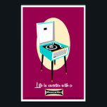 Retro Dansette Record Player Pop Art Poster<br><div class="desc">Retro Record Pop Art Poster</div>